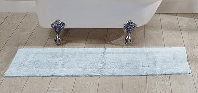 Somerset Home 100% Cotton Reversible Long Bath Rug - Blue - 24x60