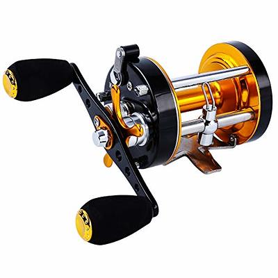 Sougayilang Round Baitcasting Reel Powerful Drag Max 22LB Reinforced Metal  Body Conventional Reel 