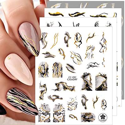 Amazon.com: 20 Sheets Nail Polish Stickers Full Nail Wraps Sticker,Random  Style Nail Art Stickers Self Adhesive Decals Nail Art Designs Nails Strips  : Everything Else
