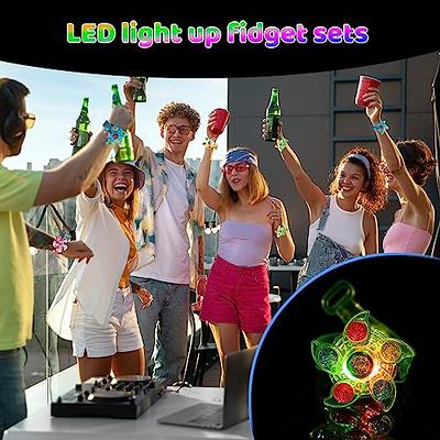 SCIONE Party Favors for Kids 24 Pack Light Up Bracelets Classroom Prizes Glow in The Dark Party Supplies Girls Boys Birthday Halloween Christmas