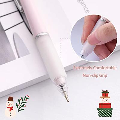 6 Pcs Super Soft Grip Gel Pens, Retractable Ballpoint Pens Black