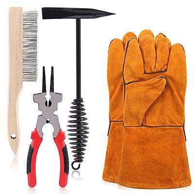 Swpeet 5Pcs 10 Inch Scratch Wire Brush Welding Hammers Slag Removal Tool  with Welding Gloves, 8 Inch Welding Plier and 10 Inch Welding Chipping  Hammer with Steel Coil Spring Handle - Yahoo Shopping