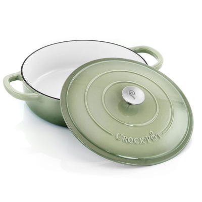 Crock-pot Artisan 2-Piece Enameled Cast Iron Dutch Oven, 3 Quarts, Pistachio Green