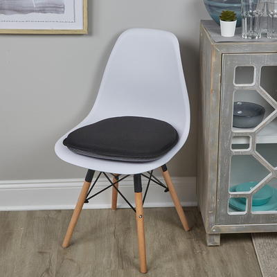 Mainstays Textured Chair Cushion, Rich Black, 1-Piece, 15.5 L x 16 W 