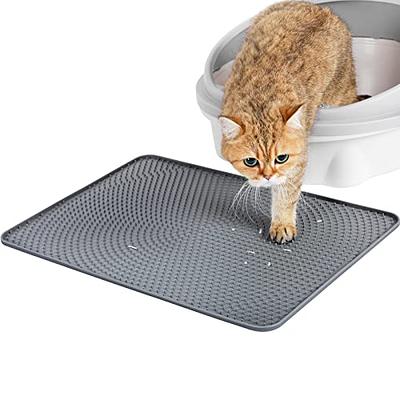 PETKARAY Cat Litter Mat, Litter Box Mat with Hidden Handle, Upgraded  Anti-Slip Back Layer, Large Scatter Control and Urine-Proof Litter Trapping  Mat