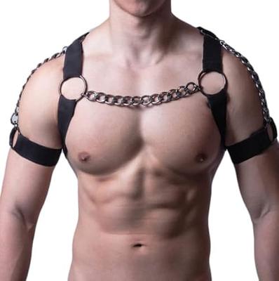 Sexy Women Men Adjustable Leather Body Chest Harness Belt Punk Fancy Costume