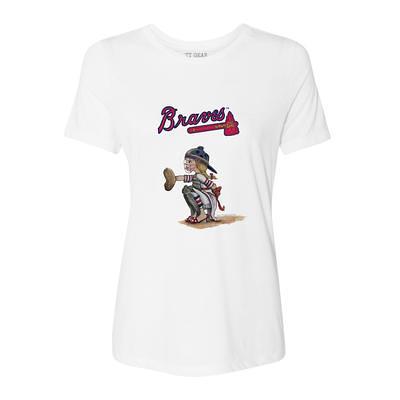 Infant Tiny Turnip White Atlanta Braves Heart Banner T-Shirt