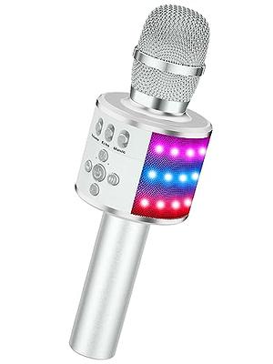 YLL Mini Karaoke Machine for Kids Adults, Portable Bluetooth Speaker with 2  Wireless Microphones,18 Pre-Loaded Songs Toys Birthday Gifts for Girls 4