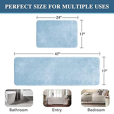 H.VERSAILTEX Bath Mat Memory Foam Set Bathroom Rug Set Flannel Velvety Bath  Mat Luxury Extra Soft and Absorbent Non Slip Rugs for Bathroom/Bedroom