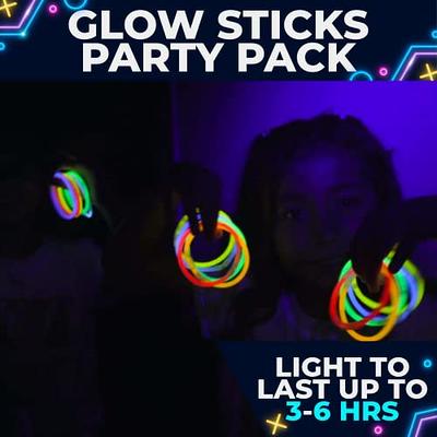 AIVANT Glow Sticks Bulk Party Supplies | 70 Pcs 8 inch Glowsticks with Connectors | Glow in The Dark Light Up Sticks Party Favors Decorations