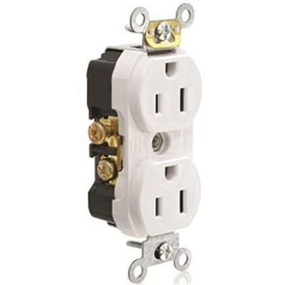 Commercial Electric Smart Outlet 15-Amp 120-Volt Tamper Resistant White Duplex WiFi Bluetooth