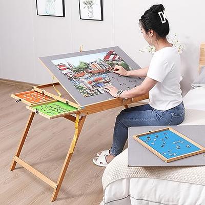 Puzzle Table 1500 Pieces Portable Puzzle Table with Drawers 25x34 Tilting Puzzle  Tables for Adults Wooden Folding Jigsaw Puzzle Table with Legs & Cover  Birthday Gifts for Men & Women - Yahoo
