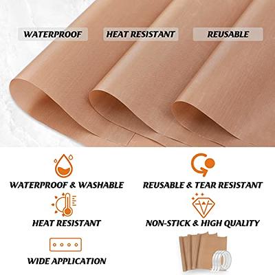 HTVRONT Teflon Sheets for Heat Press - 3 Packs 12 x 16 Teflon Paper with 3  Rolls 10mm x 33m Heat Tape for Sublimation Non-Stick PTFE Teflon Sheet Heat  Resistant(Brown&White) - Yahoo Shopping