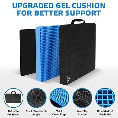 Gel Seat Cushion, for Long Sitting -Double Thick Gel Seat Cushion  Breathable Honeycomb Chair Cushion with Non-Slip Cover for Office Chair  Car