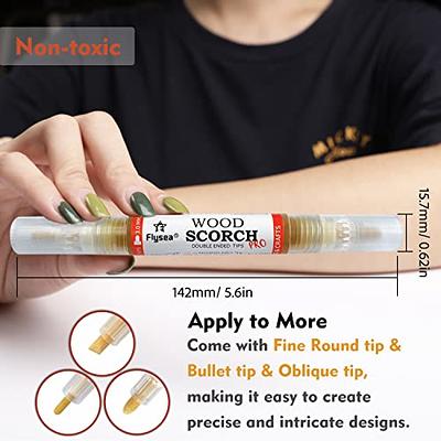  Scorch Marker Woodburning Pen Tool with Foam Tip and