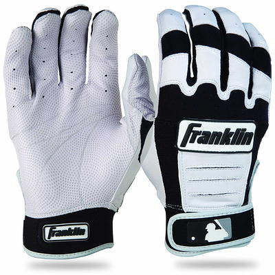 Franklin Sports MLB Classic One LT Baseball Batting Gloves - Black/Gold -  Adult Medium - Pair 