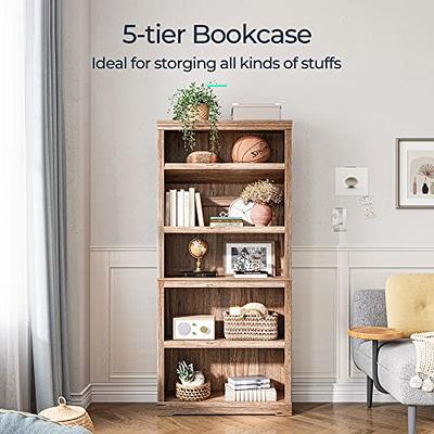 VICTONE 5-Shelf Bookcase, Wooden Standing Rack Book Storage Shelves  Furniture Selection for Living Room, Bedroom, Home Office (White) - Yahoo  Shopping