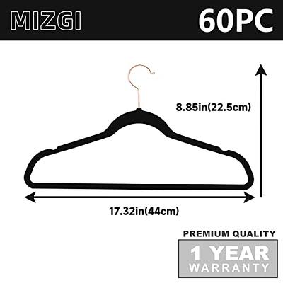 MIZGI Premium Velvet Hangers (50 Pack) Heavyduty - Non Slip Felt Hangers -  Velvet Suit Hangers Black - Chrome Hooks,Space Saving Clothes Hangers -  Yahoo Shopping