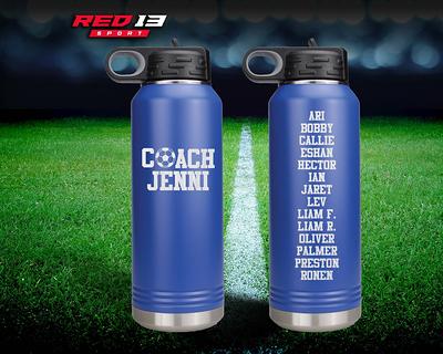 Soccer Personalized Double-Wall Vacuum Insulated 32oz Water Bottle