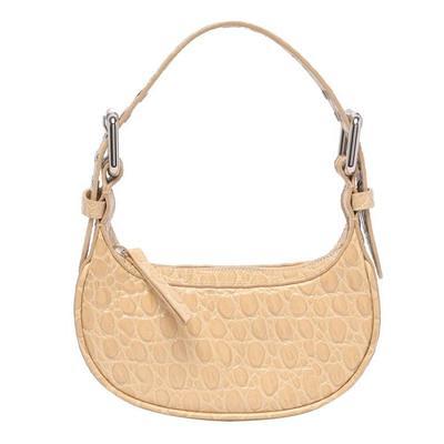 by Far Crocodile-Embossed Shoulder Bag - Brown