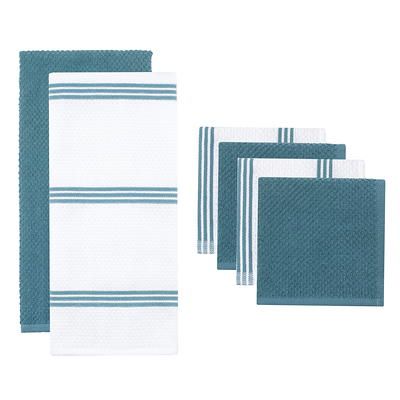 Sticky Toffee Cotton Terry Kitchen Towel and Dishcloth Set, Blue, 6 Pack -  Yahoo Shopping