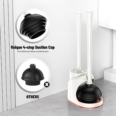 Plunger and Brush Set, 2 in 1Toilet Plunger and Brush Set, Black Toilet  Brush and Holder