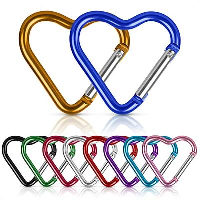  WLLHYF 8 Pcs Carabiner Clip Stainless Steel Spring Snap Hooks  Metal Clip Heavy Duty Rope Connector Keychain Clip for Bird Feeders Dog  Leash Harness Hiking Camping Fishing Traveling : Sports 