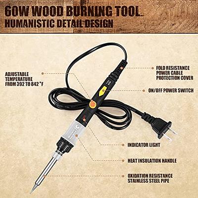 Wood Burning Kit Pyrography Pen Embossing Carving Soldering Iron Set  Temperature