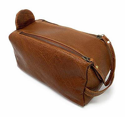 Aaron Leather Goods Toiletry Pouch Water Proof Lining King Size