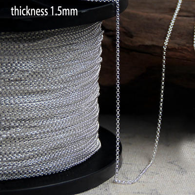 S925 Sterling Silver Chain for Jewelry Making, Sterling Silver