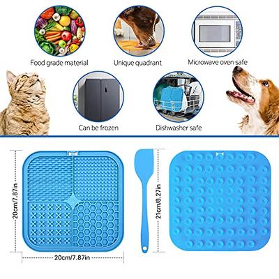 Femont X Large Licking Mat for Dog,Slow Feeder Mat with 165 Strong Suction  Cups for Peanut Butter,BPA Free Lick Pad for Pet Relieving  Anxiety,Boredom,Grooming,Training(Purple,1 Spatula,1 Brush) - Yahoo Shopping