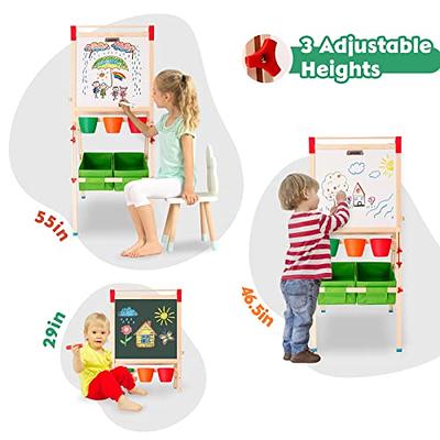 Maycoly Art Easel for Toddlers Whiteboard & Chalkboard Height Adjustable  Standing Art Easel for Boys Girls Portable for Kids - Yahoo Shopping