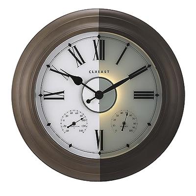 13-inch Outdoor Clock with Thermometer and Humidity