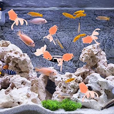 10pcs fake toy Artificial Goldfish Plastic Fish Lifelike Floating Fish