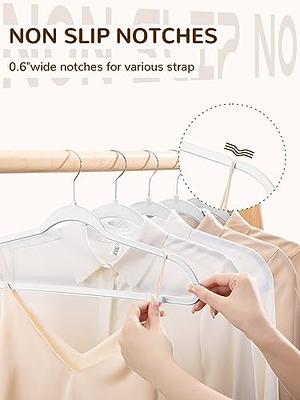 Finnhomy Heavy Duty 50 Pack Plastic Hangers, Durable Clothes