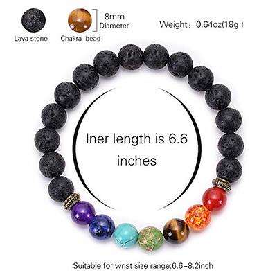 Essential Oil Bracelet with Lava Rock Beads 8mm