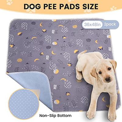 LOOBANI 2 Packs Extra Large Reusable Dog Mat for Floor, Non-Slip Washable  Pee Pads for Dogs, Fast Absorbent Pet Whelping Pads, Puppy Playpen Mat for