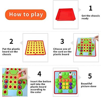 58 Pcs Button Art Toys for Toddlers,Toddler Activities Crafts for