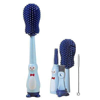 YOTIME Travel Baby Bottle Brush Set with Portable Silicone Bottle Brush,  Nipple Cleaner Brush, Straw Brush, Soap Dispenser and Bottle Drying Rack,  Blue - Yahoo Shopping