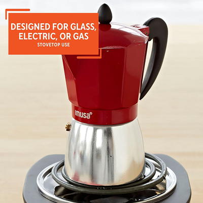 Imusa 6 Cup Red Traditional Aluminum Espresso Stovetop Coffeemaker - Yahoo  Shopping