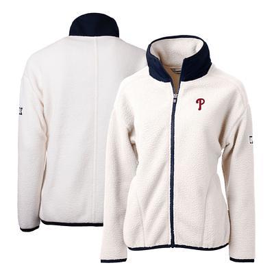 Philadelphia Phillies Cutter & Buck Roam Eco Half-Zip Recycled Pullover  Hoodie - Navy