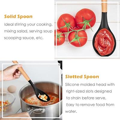 Tefrey Silicone Spatula Set With Kitchen Tongs, Nonstick Seamless