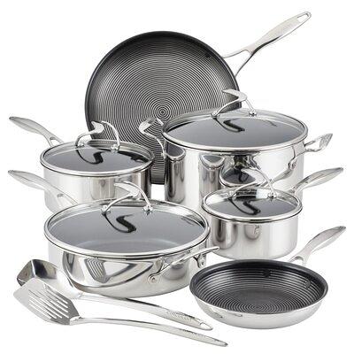 Tramontina Sicilia 8 PC Aluminum Nonstick Cookware Set - Raspberry