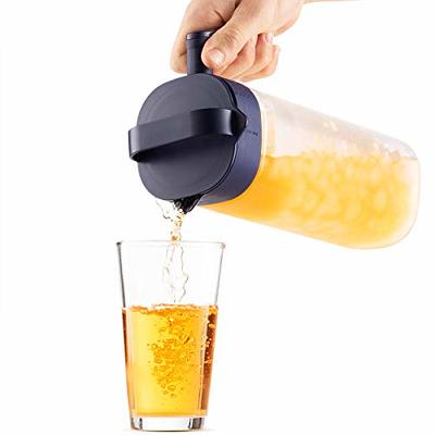 Komax Tritan Clear Large (2.1 quart) Iced Tea Maker with Airtight Lid Twist & Pour - BPA-Free Pitcher