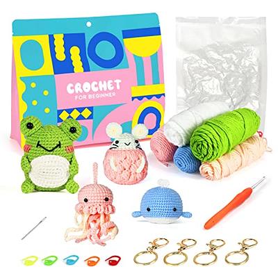 Aeelike Crochet Kits for Beginners with Yarn, Learn to Crochet Set Included  Crochet Hooks Supplies DIY Tools,Crocheting Kit for Adults Kids with