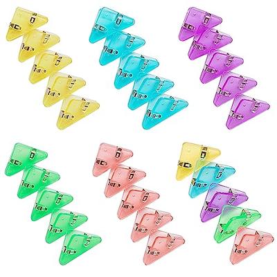 YUCHIYA 12 Pack Metal Clips with 12 Push-pins for Corkboard,Bulldog Clips  for Hanging Pictures,Small Hinge Clips for Crafts,Mini Binder Clips Paper