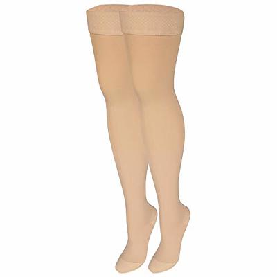 NuVein Medical Compression Stockings, 20-30 mmHg Support, Women & Men Thigh  Length Hose, Closed Toe, Beige, Medium - Yahoo Shopping