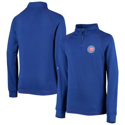 Women's Chicago Cubs Majestic Threads Royal Team Baseball Three-Quarter  Raglan Sleeve Tri-Blend T-Shirt