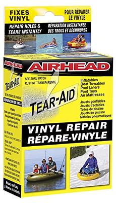 TEAR-AID Vinyl Repair Kit, Type B Clear Patch for Vinyl and Vinyl-Coated  Materials, Works on Vinyl Tents, Awnings, Air Matresses, Pool Liners & More,  Green Box, Single Pack - Yahoo Shopping