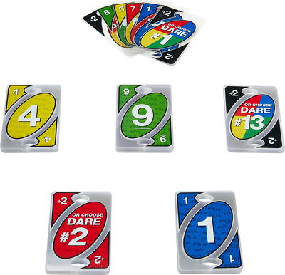 UNO Dare Adults Only Card Game, 2-10 Players, Waterproof Cards and Dice for  Game Night 